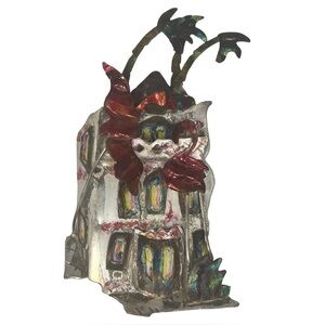 Vintage Sterling Artisan Metal Work “Flying Flamingo Hotel” Brooch- Signed